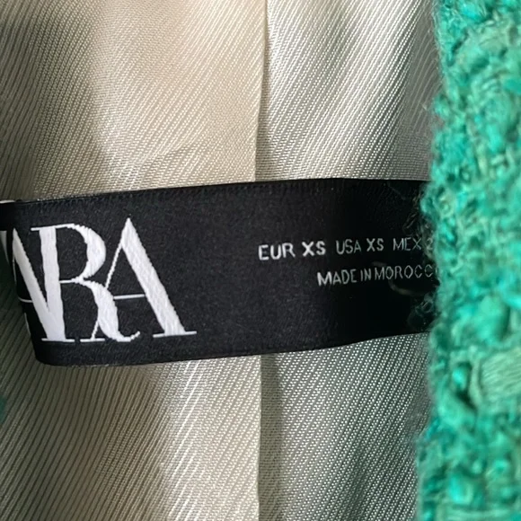 Zara Textured Double Breasted Blazer - Picture 6 of 11